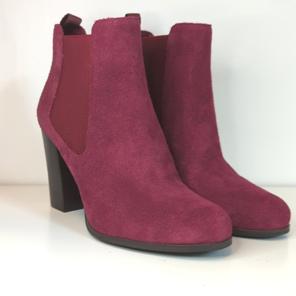 Michael Kors Lottie Bootie Suede Dark Berry Size 7 M